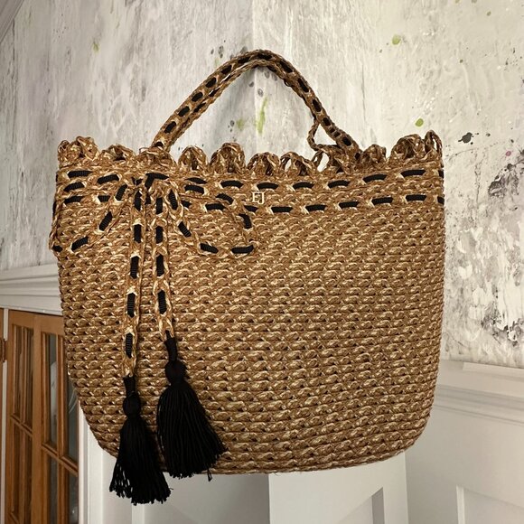 👜✨ Eric Javits Raffia Tote ✨👜 - Picture 1 of 12